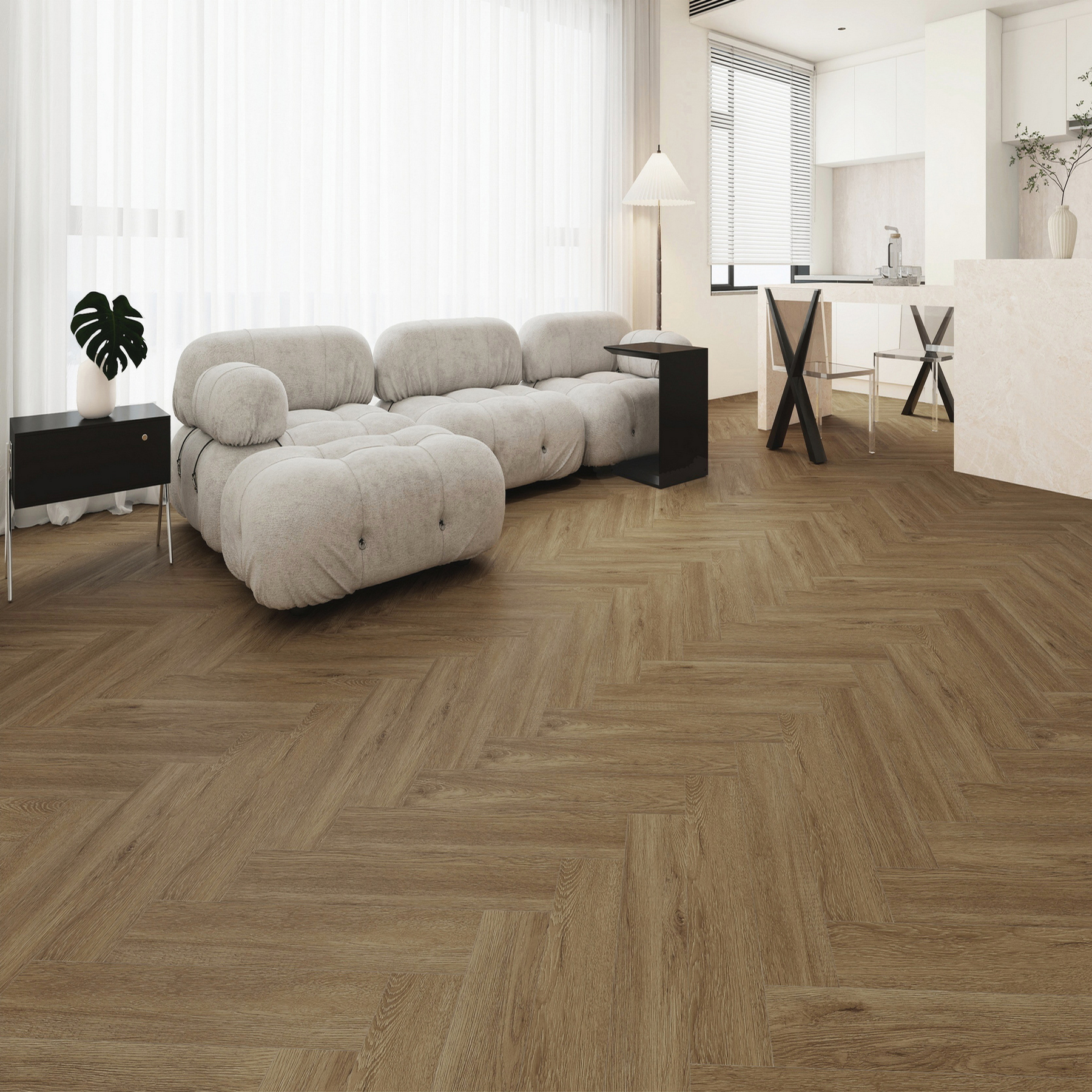 35ID34 Кварцвинил замковый STRONG STEP Идеал 126x630x5 Карамель